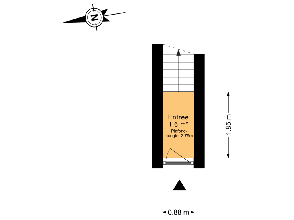 View floorplan of Begane grond of Halleystraat 5-B