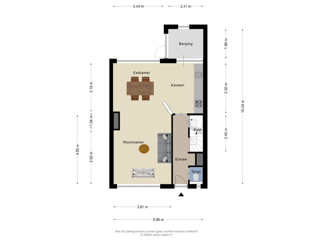 Bekijk plattegrond van Begane Grond van Willebrordstraat 29