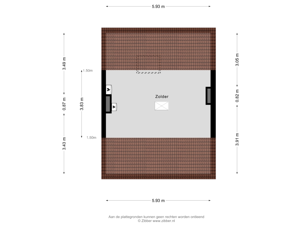 Bekijk plattegrond van Zolder van Willebrordstraat 29