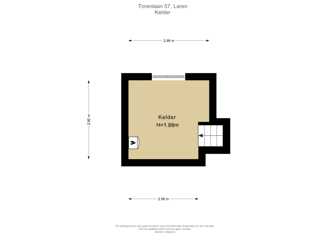 View floorplan of Kelder of Torenlaan 57