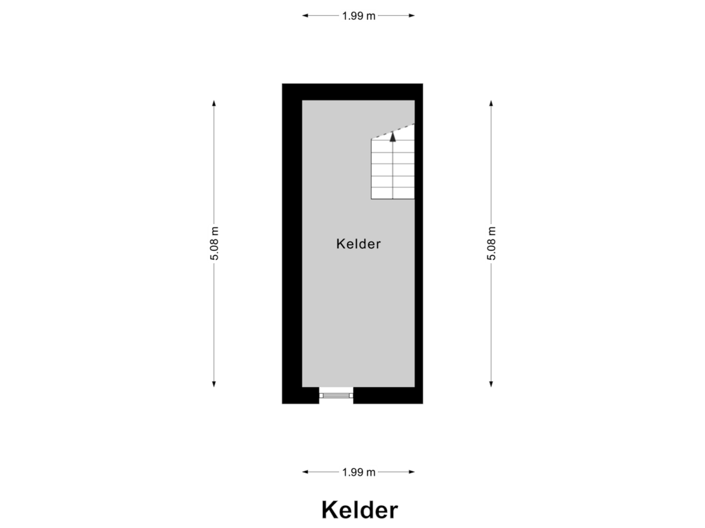 Bekijk plattegrond van Kelder van Tromplaan 63