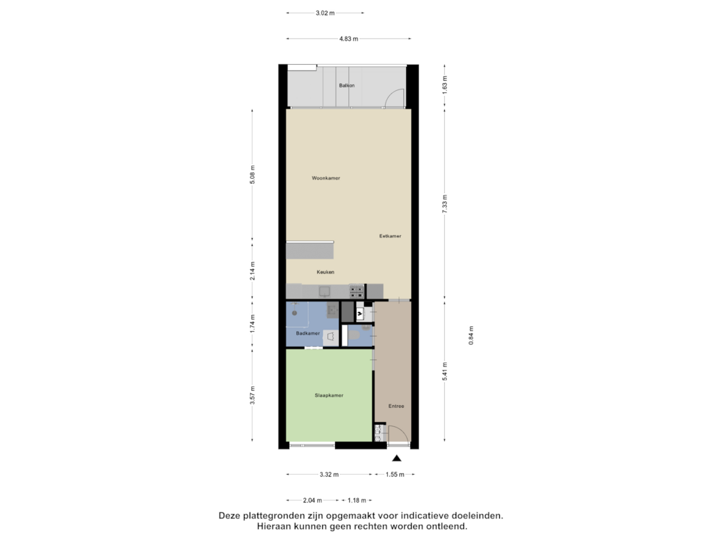 Bekijk plattegrond van Appartement van Niermansgang 129