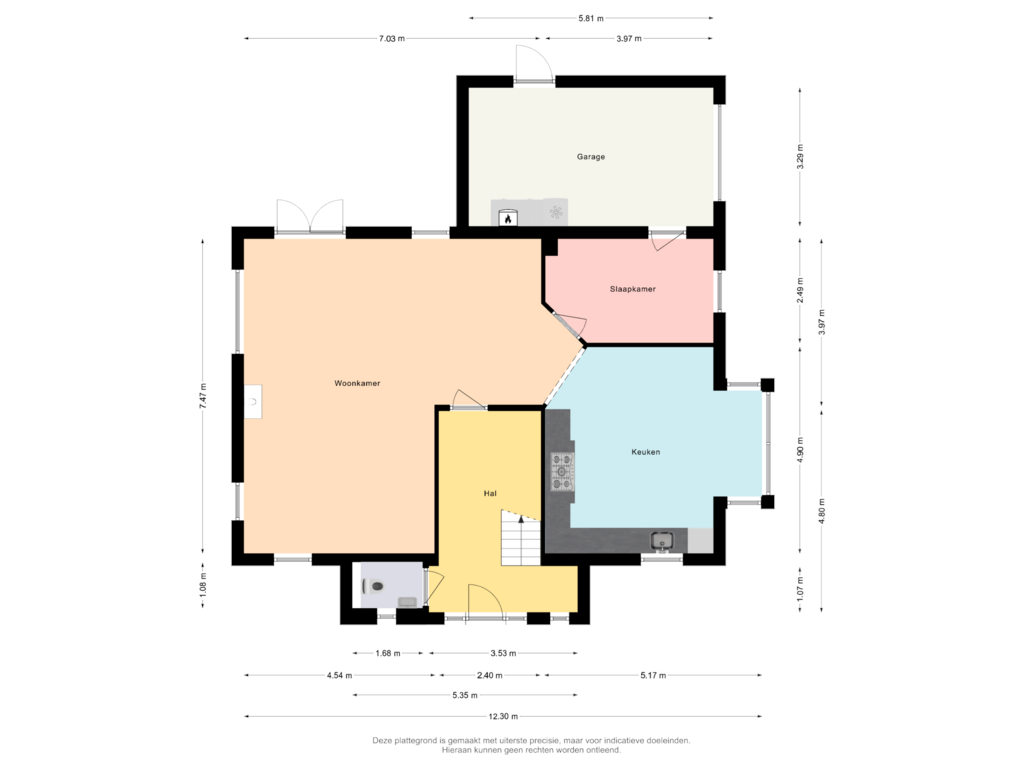 Bekijk plattegrond van Begane grond van Slufter 2