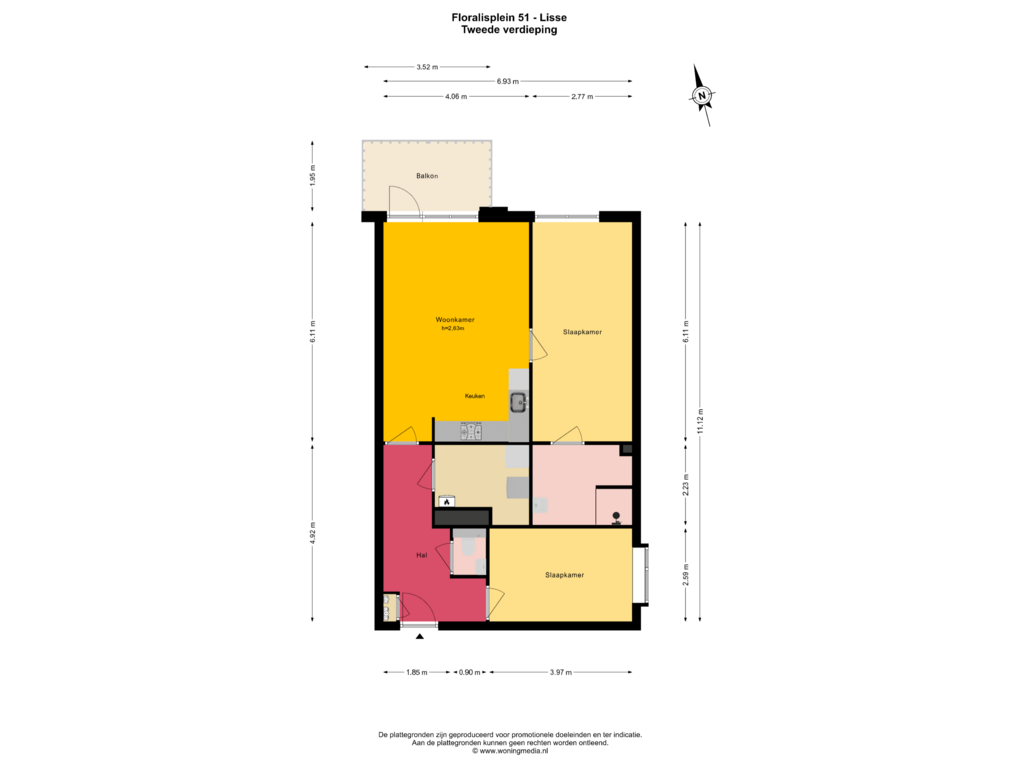 Bekijk plattegrond van 2e_verd van Floralisplein 51