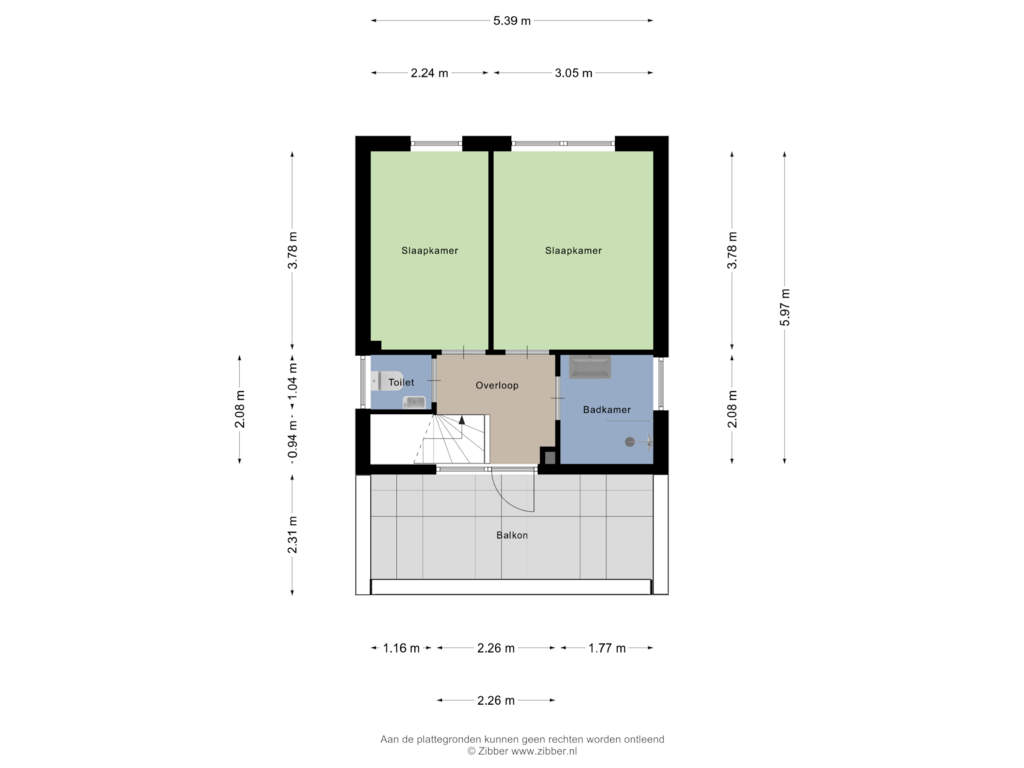 Bekijk plattegrond van Eerste Verdieping van Roegeweg 1-24