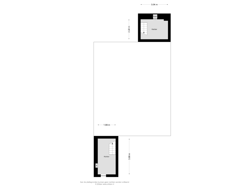 Bekijk plattegrond van Kelder van Wilhelminalaan 4