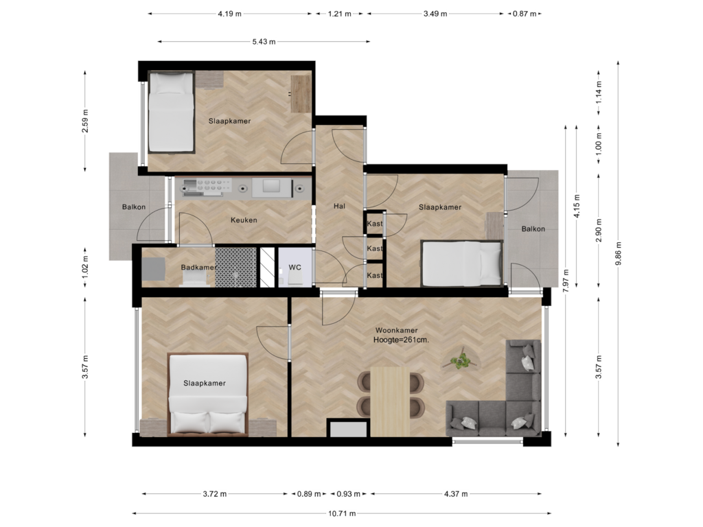 View floorplan of First floor of Brahmslaan 5