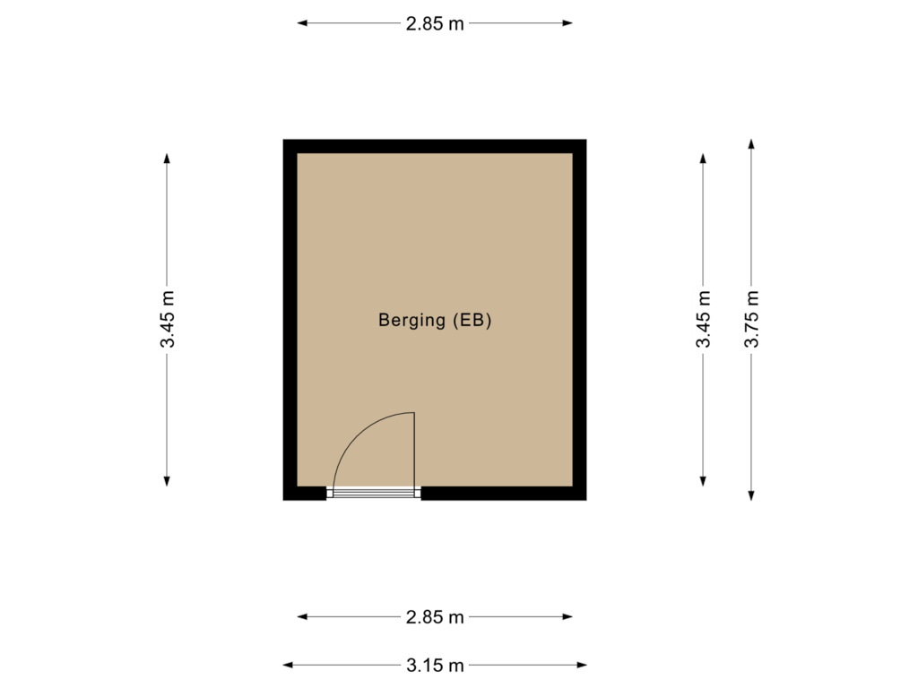 View floorplan of Floor 1 of Brahmslaan 5