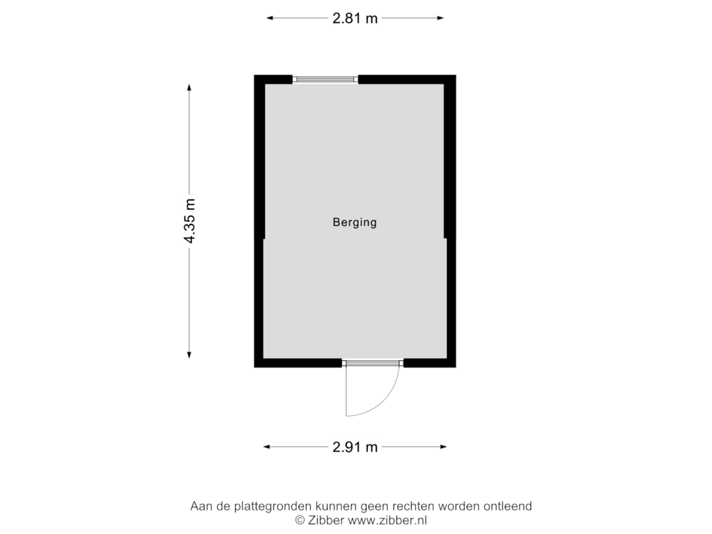 View floorplan of Berging of Molenwegje 55