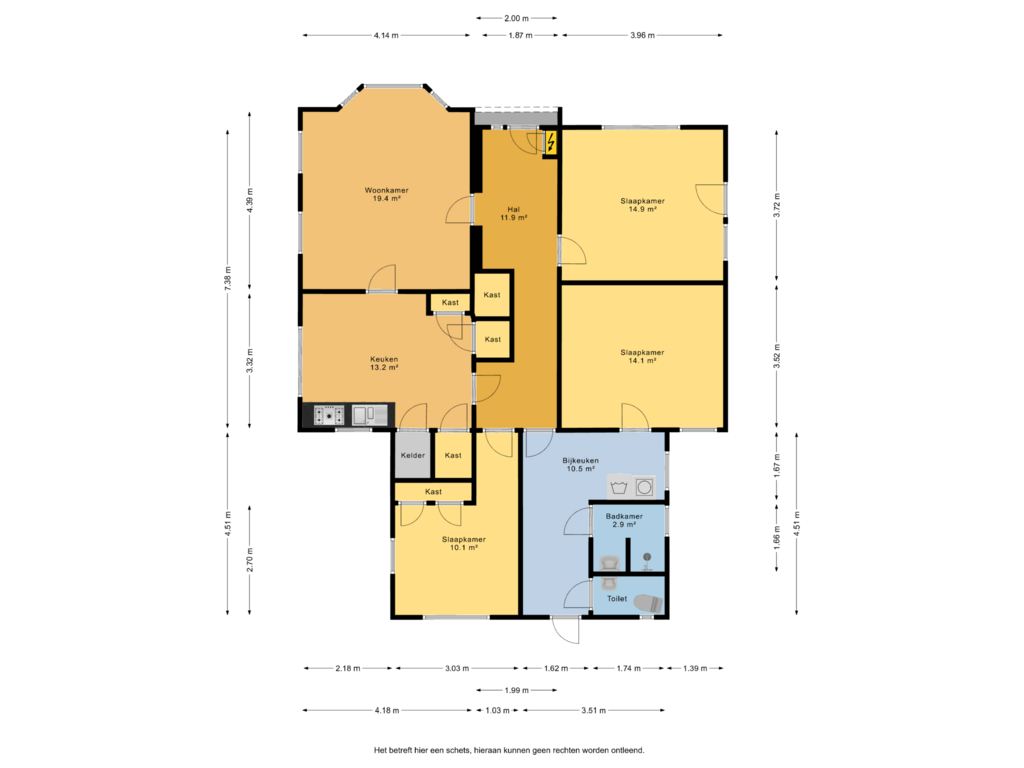 Bekijk plattegrond van Begane grond van Dorpsstraat 14