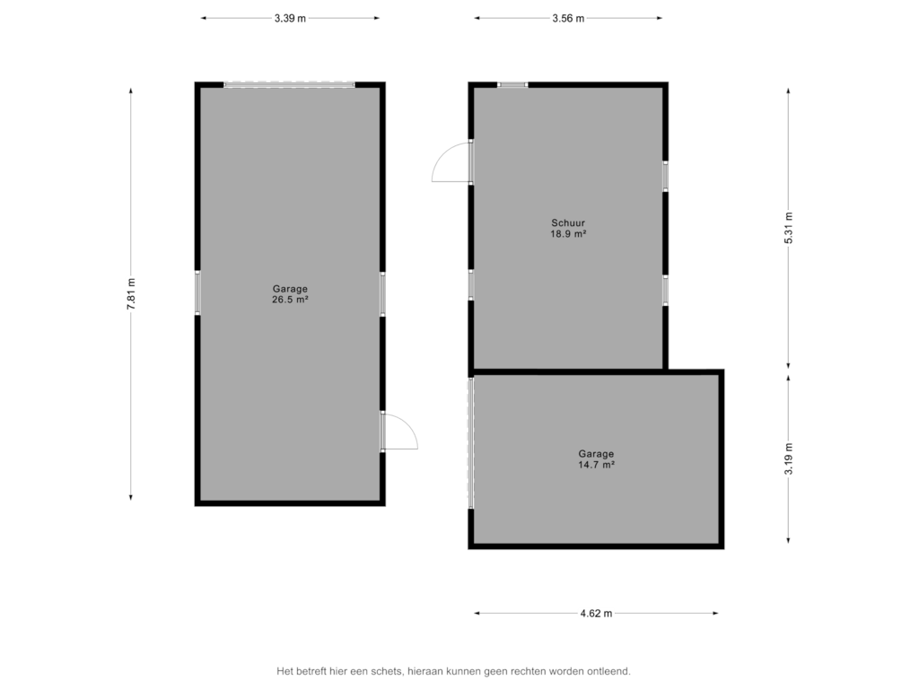 Bekijk plattegrond van Garage van Dorpsstraat 14