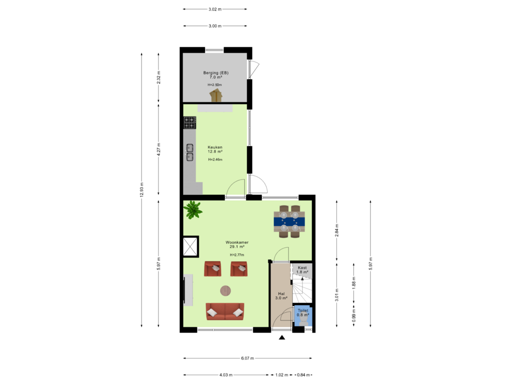 View floorplan of Begane grond of Mezenlaan 11