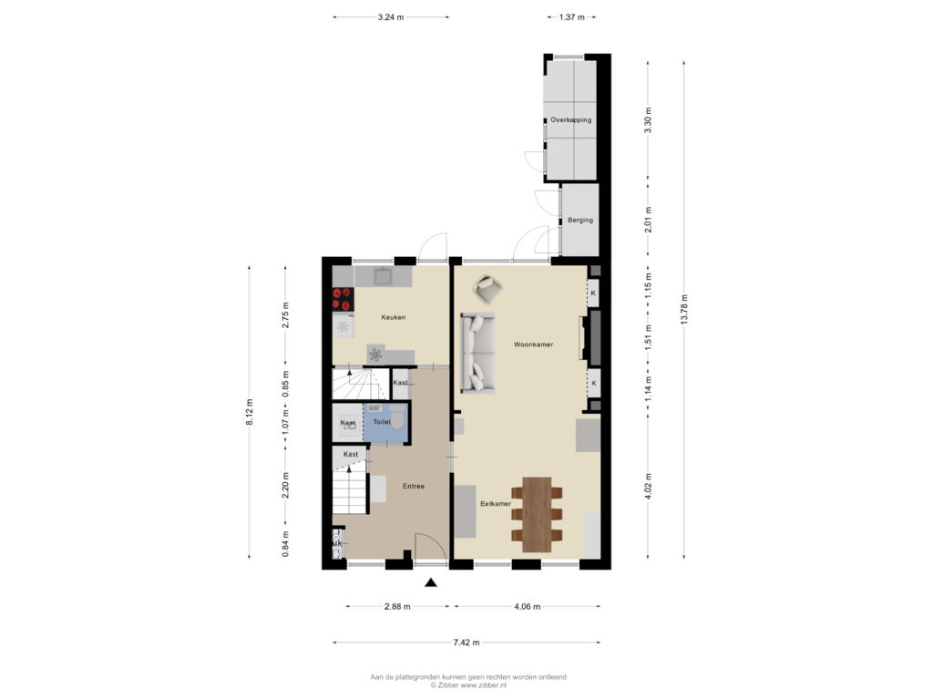 Bekijk plattegrond van Begane grond van Kloosterstraat 34