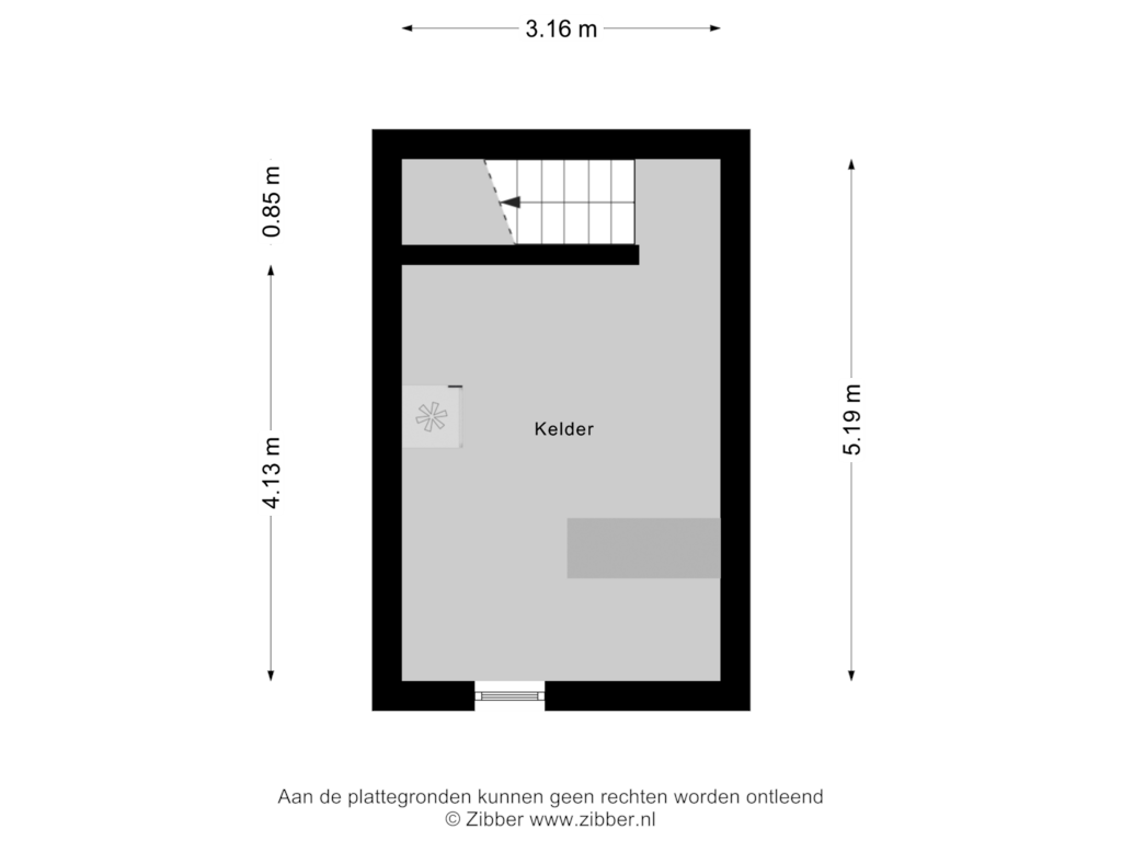 Bekijk plattegrond van Kelder van Kloosterstraat 34