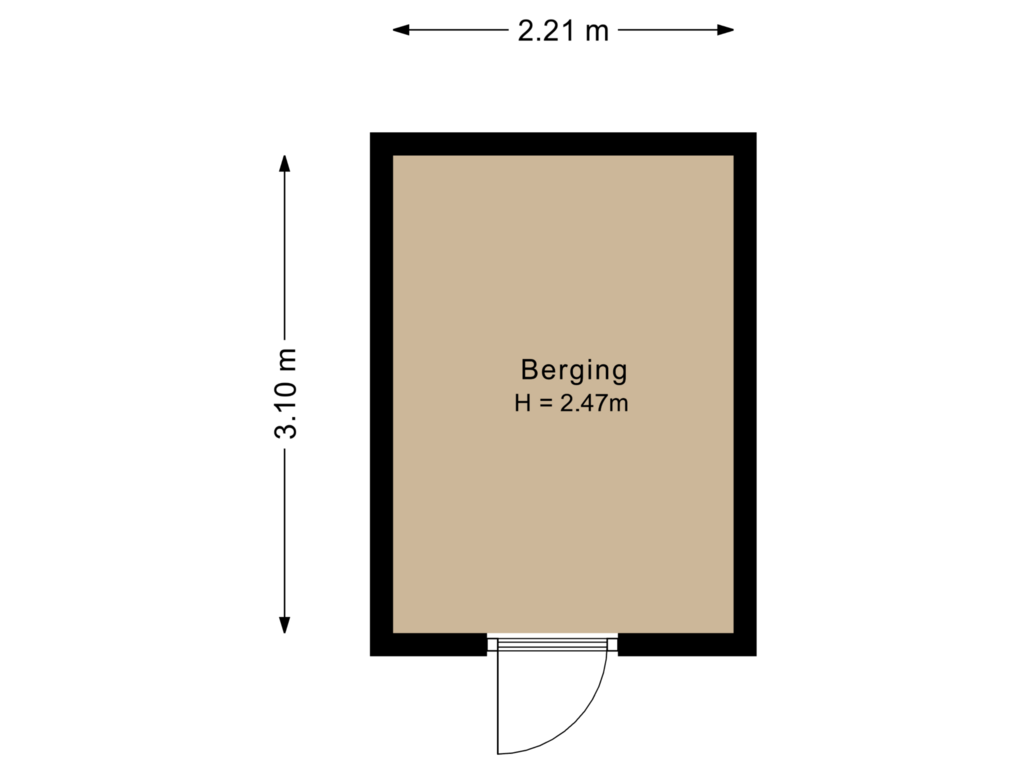 View floorplan of Berging of Musicaldreef 63