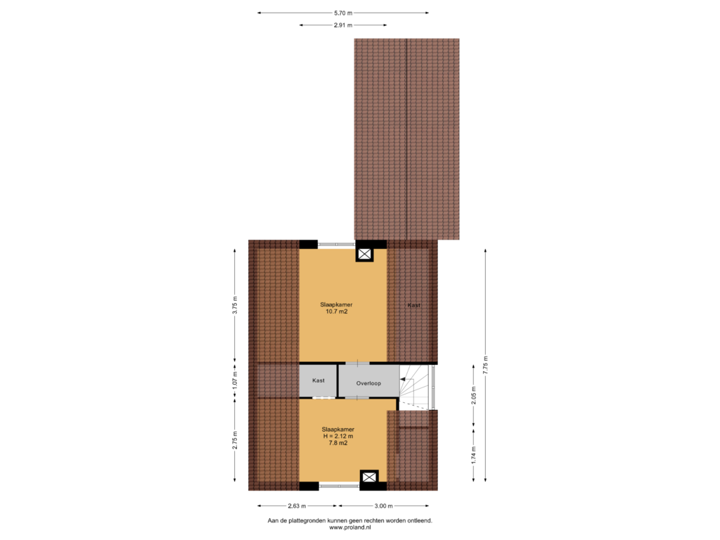 View floorplan of 1e Verdieping of Nassaustraat 78