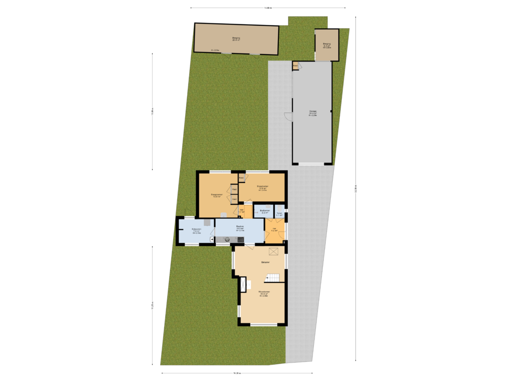 Bekijk plattegrond van Situatie van J.R. Kloostermanstrjitte 2