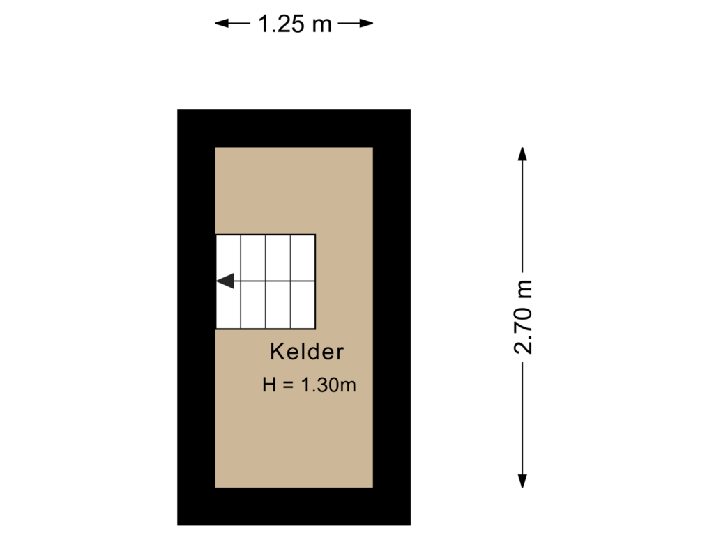 Bekijk plattegrond van Kelder van J.R. Kloostermanstrjitte 2