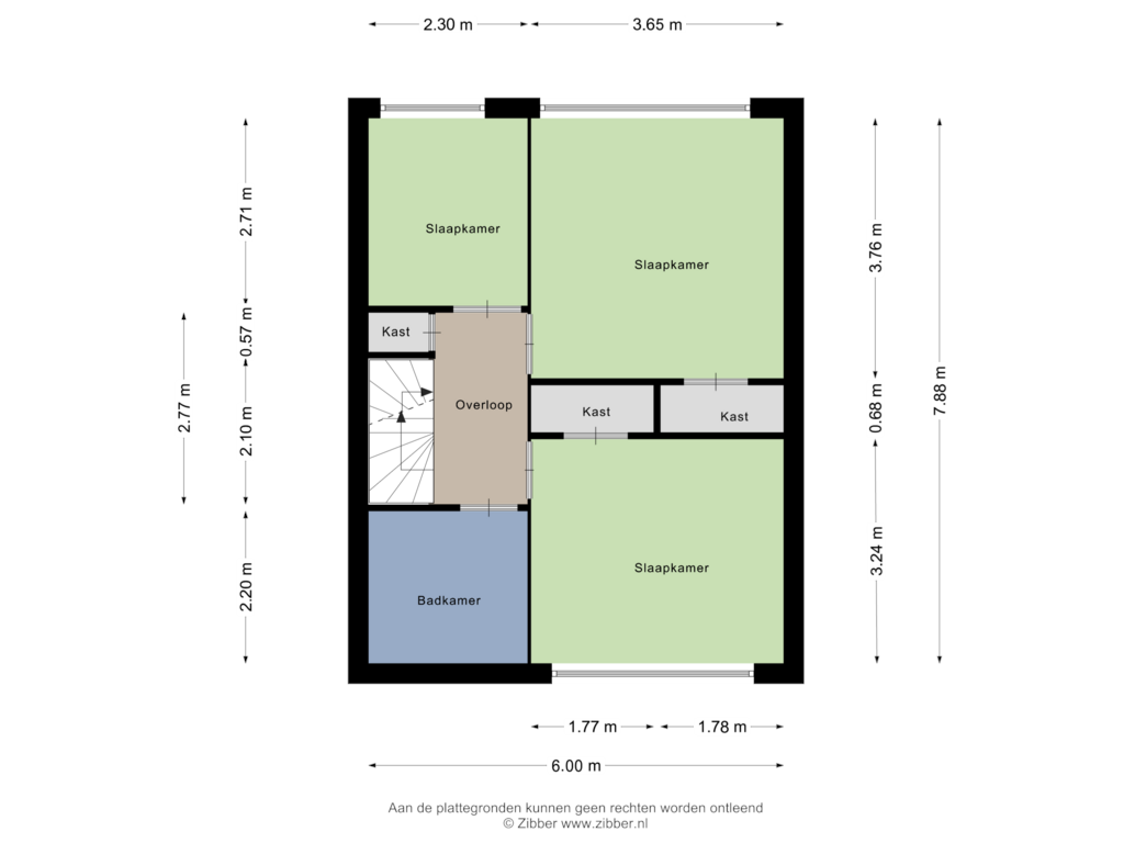 View floorplan of Eerste Verdieping of Sweelinckhof 1