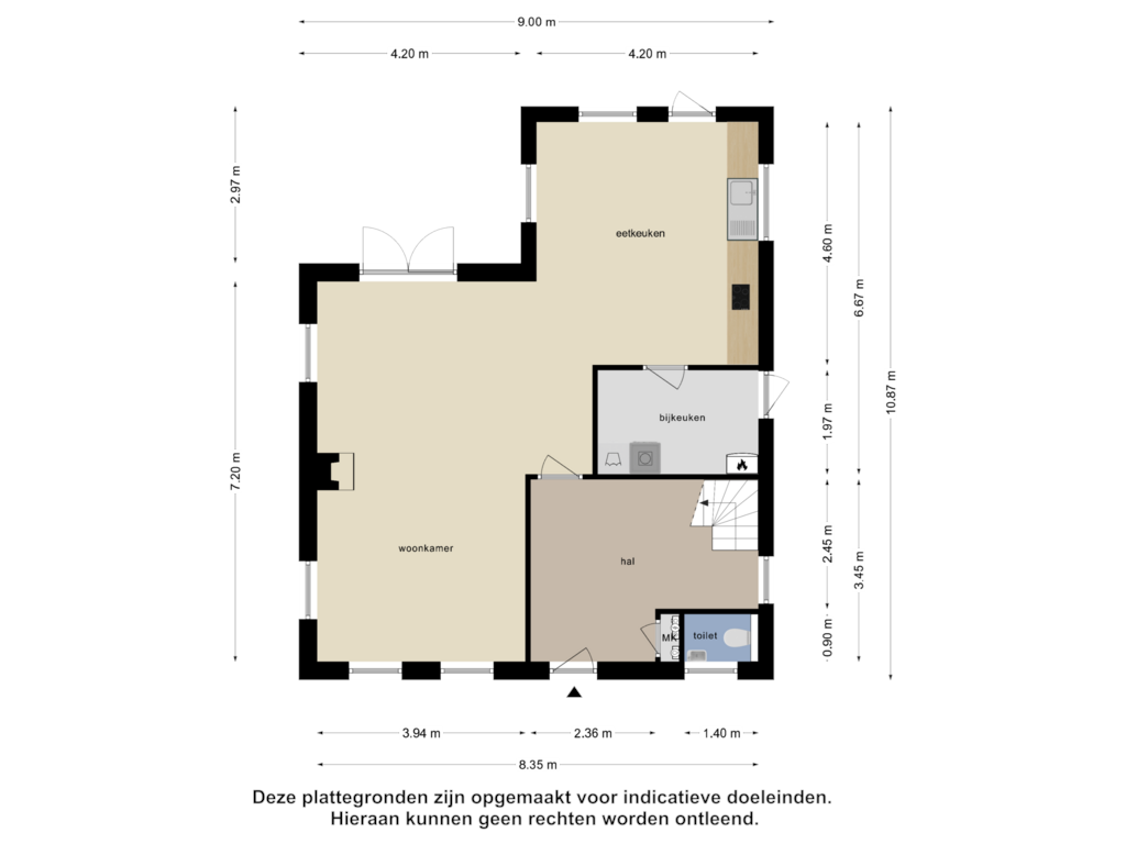 Bekijk plattegrond van Begane Grond van Oostsingel 36