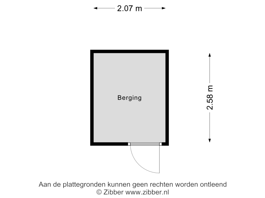 Bekijk plattegrond van Berging van Burgemeester Aalberslaan 88-B