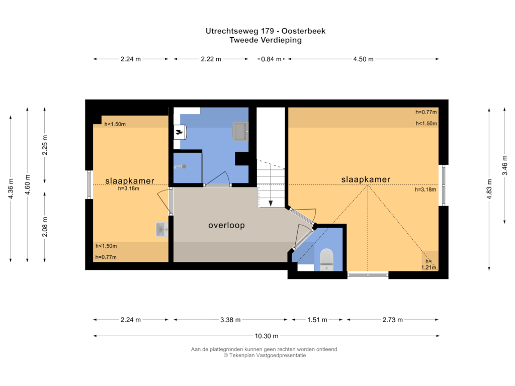 View floorplan of TWEEDE VERDIEPING of Utrechtseweg 179