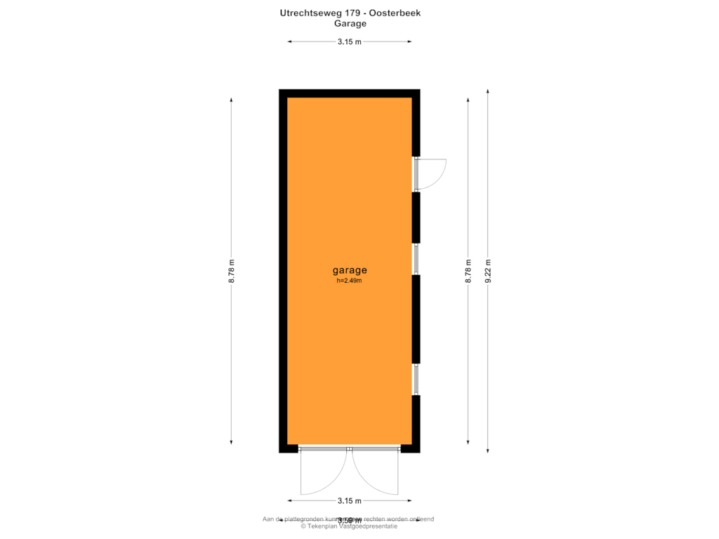 View floorplan of GARAGE of Utrechtseweg 179