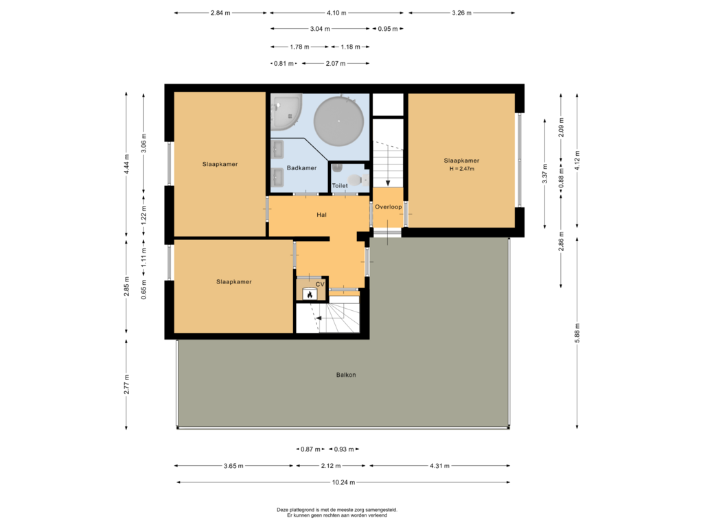 Bekijk plattegrond van  Eerste verdieping van Franckstraat 32