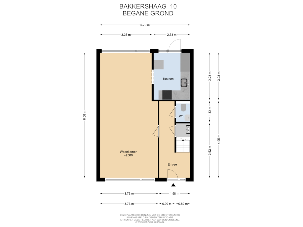 Bekijk plattegrond van Begane Grond van Bakkershaag 10