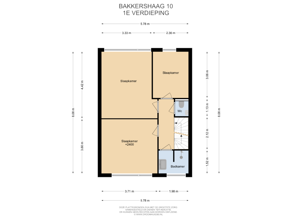 Bekijk plattegrond van 1E Verdieping van Bakkershaag 10