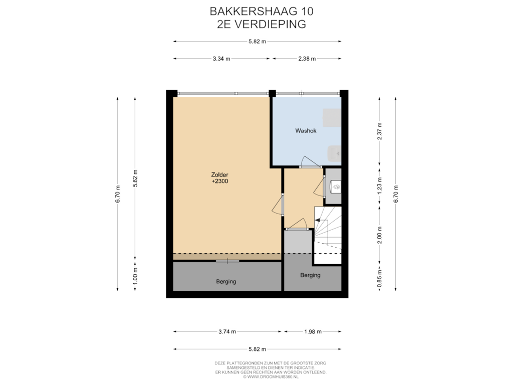 Bekijk plattegrond van 2E Verdieping van Bakkershaag 10