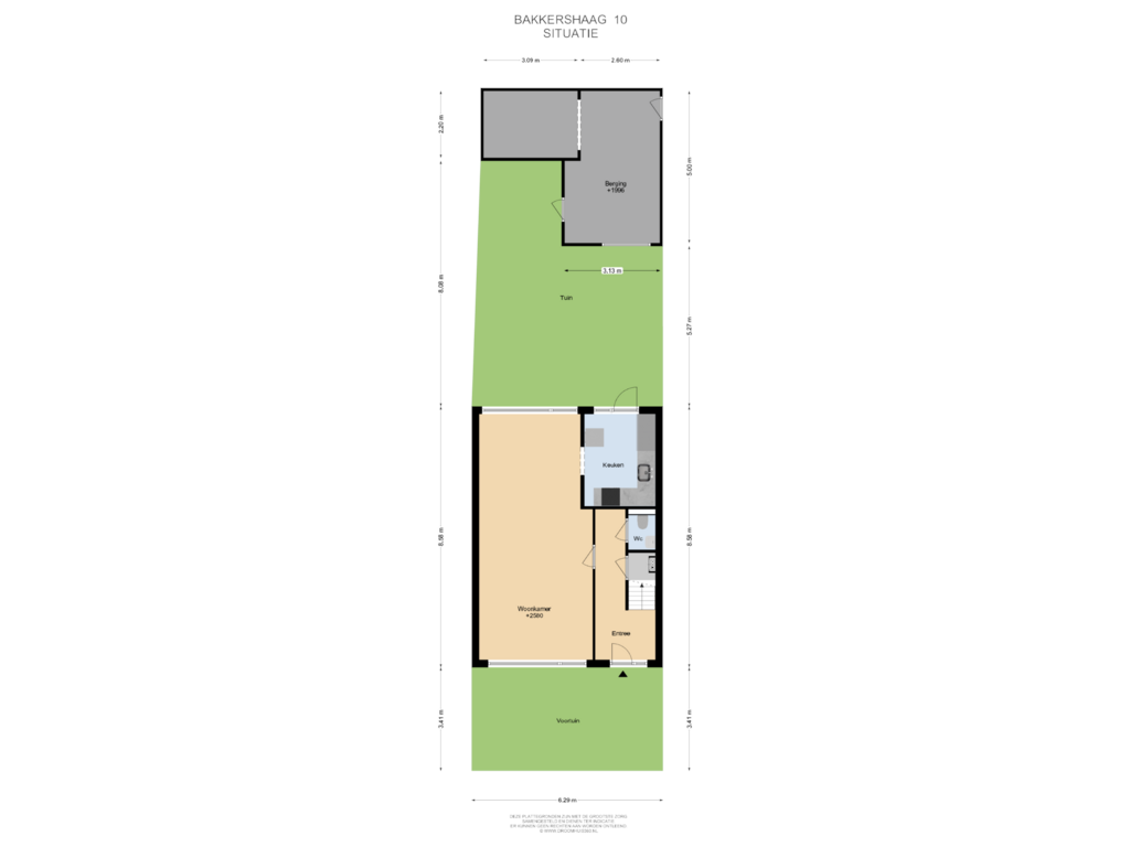 Bekijk plattegrond van Situatie van Bakkershaag 10