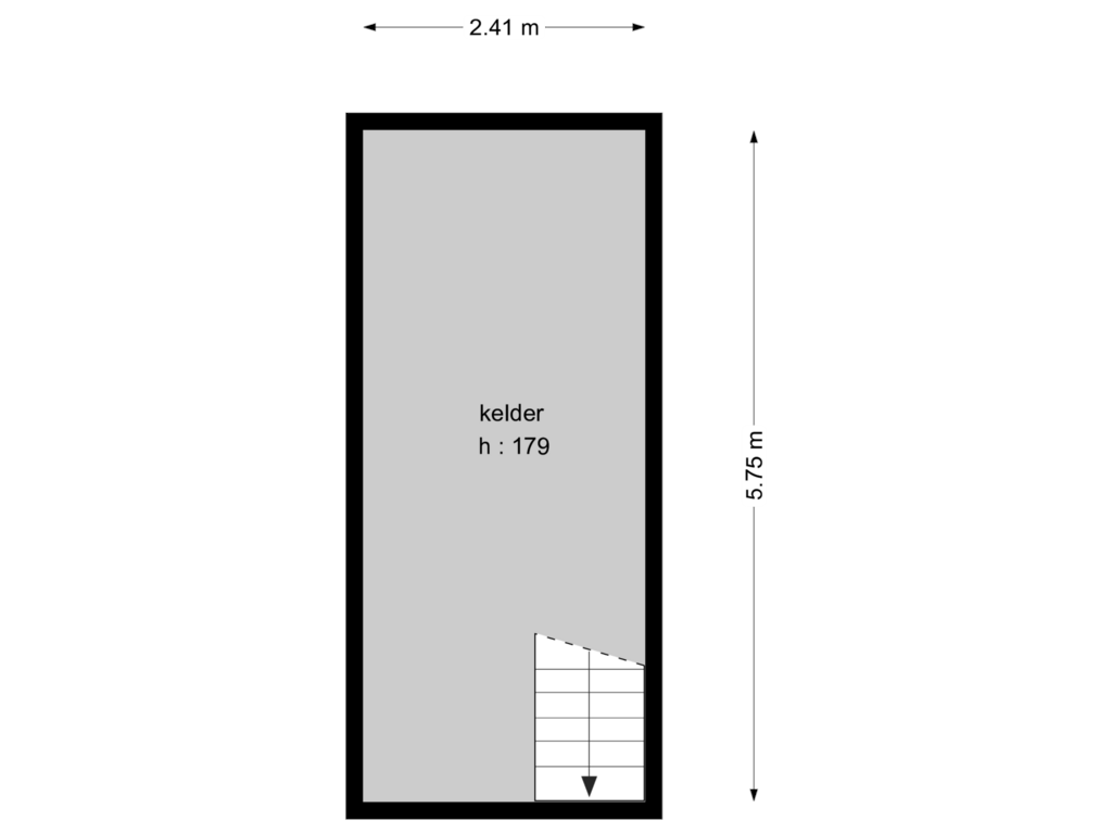 View floorplan of kelder of Ginnekenweg 144