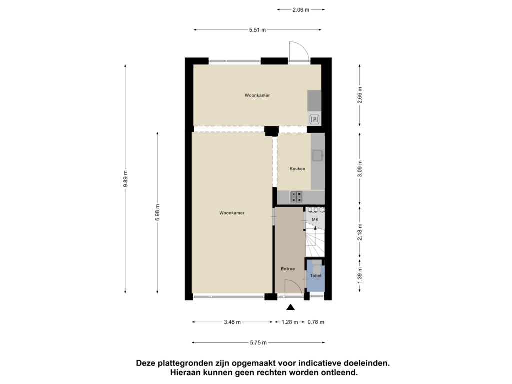 Bekijk plattegrond van Begane grond van Duinkerkelaan 71