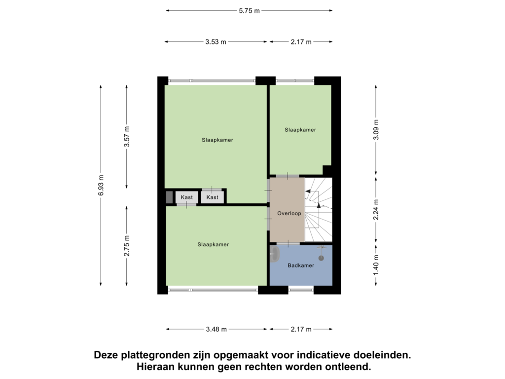 Bekijk plattegrond van Eerste verdieping van Duinkerkelaan 71