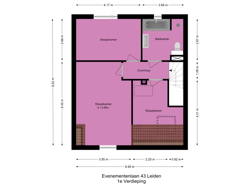 Bekijk plattegrond van 1e Verdieping van Evenementenlaan 43