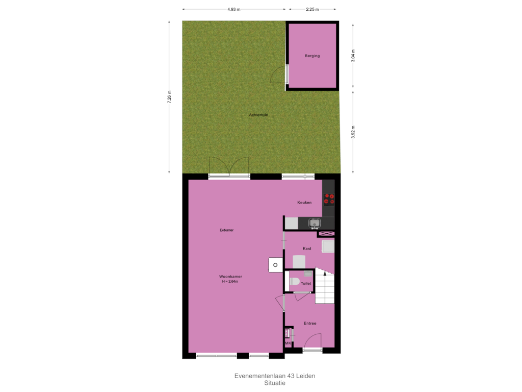 Bekijk plattegrond van Situatie van Evenementenlaan 43