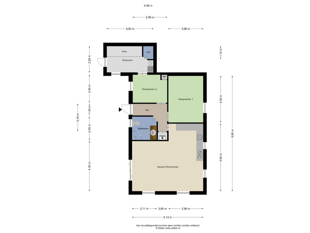 Bekijk plattegrond van Begane grond van Groningerweg 13-236