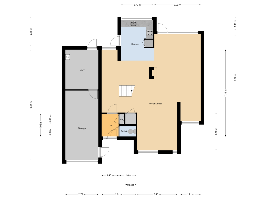 Bekijk plattegrond van Begane Grond van Tweeloo 19