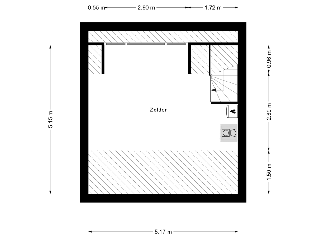 View floorplan of 2e Verdieping of Botsehei 36