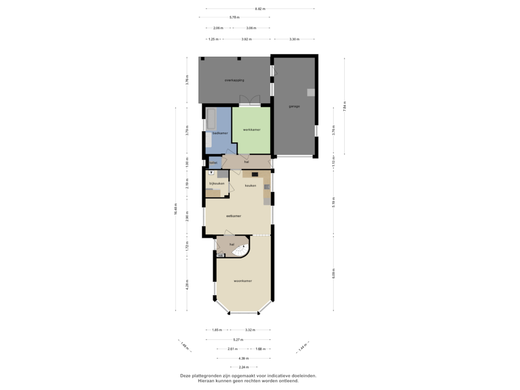 Bekijk plattegrond van Begane grond van Bovenweg 33