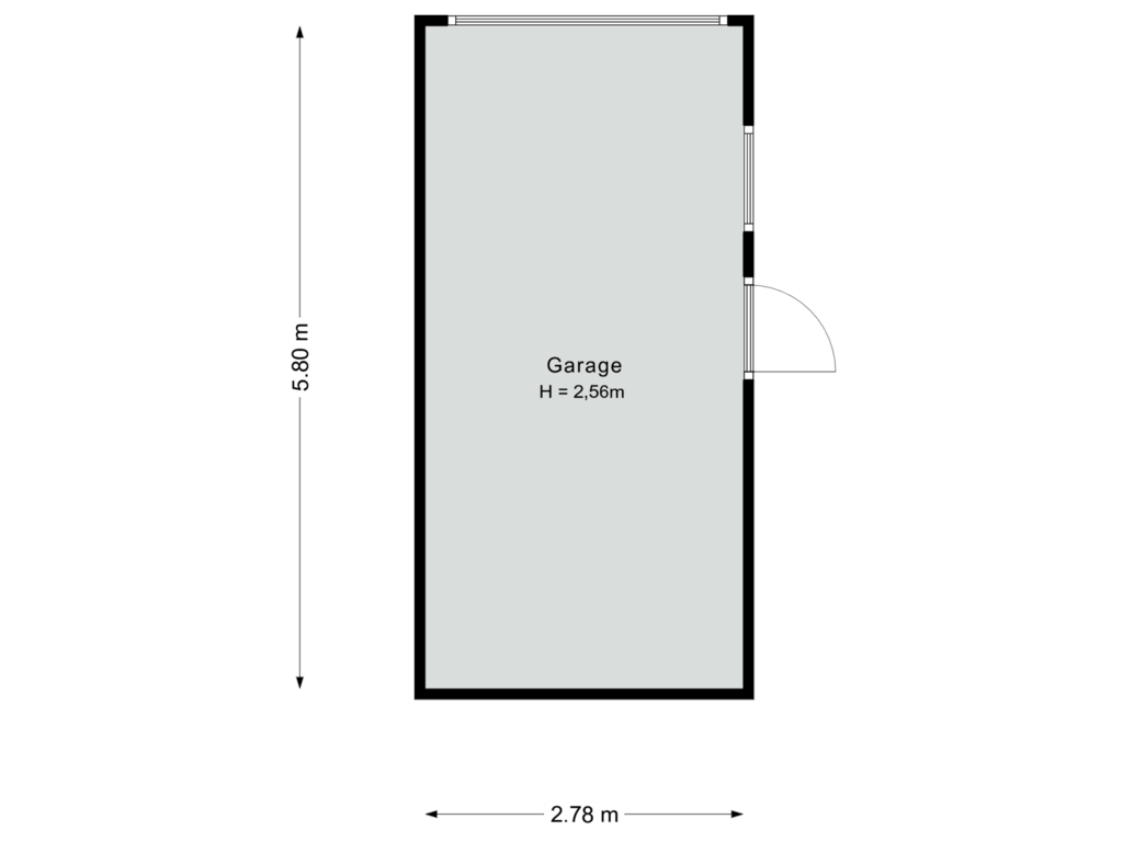 View floorplan of Berging of A. Mauvestraat 110