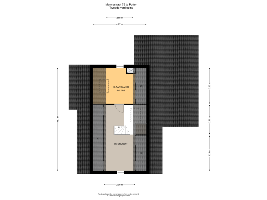 Bekijk plattegrond van Tweede verdieping van Mennestraat 75