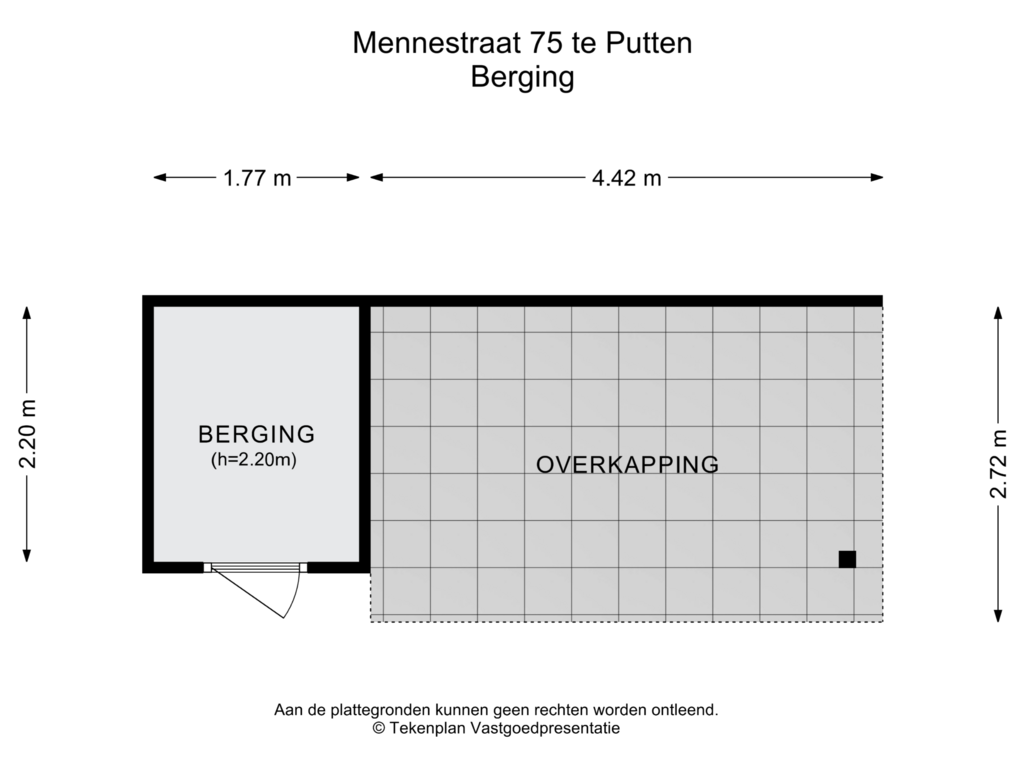 Bekijk plattegrond van Berging van Mennestraat 75