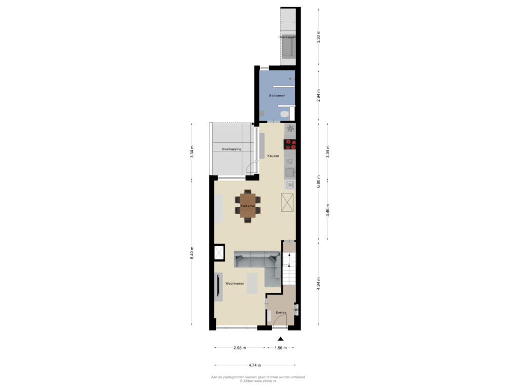 View floorplan of Begane Grond of 1e Weerdsweg 82