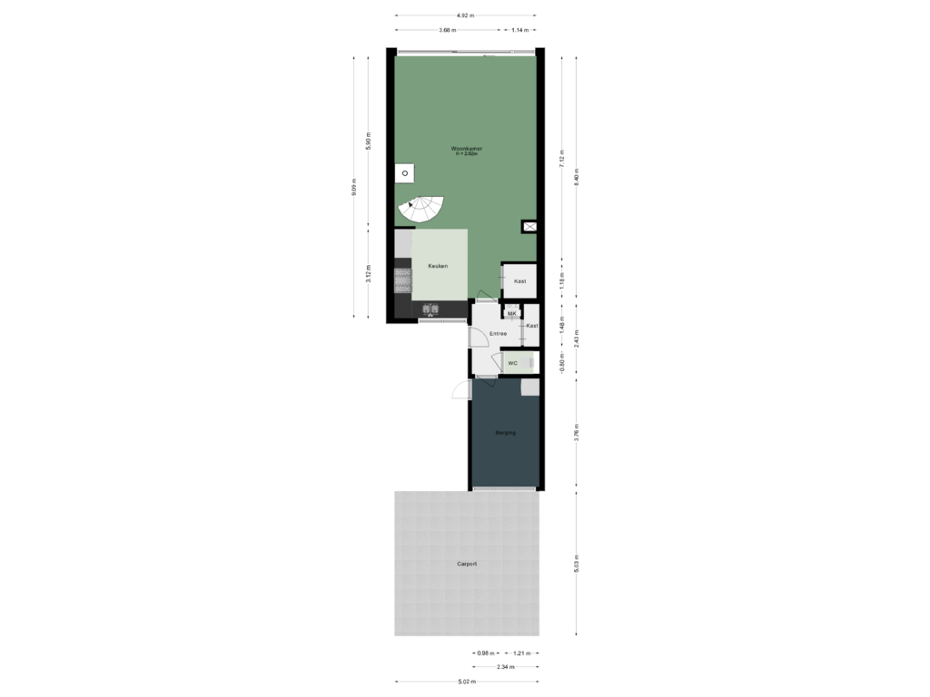 View floorplan of Begane grond of Vagerveld 57