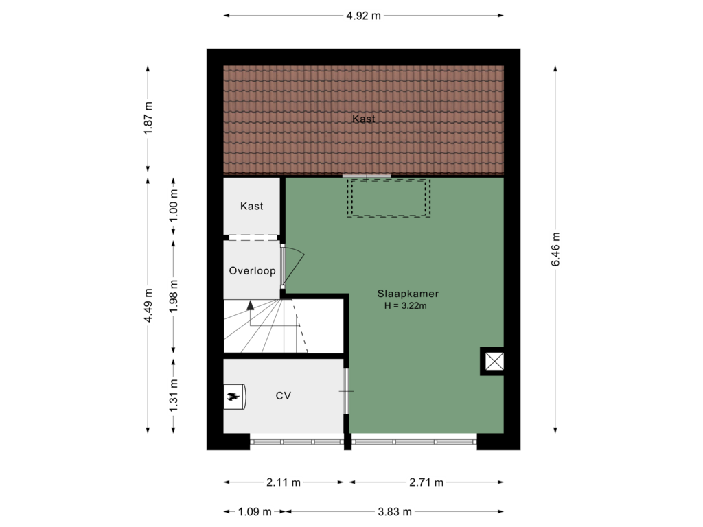 View floorplan of 2e Verdieping of Vagerveld 57