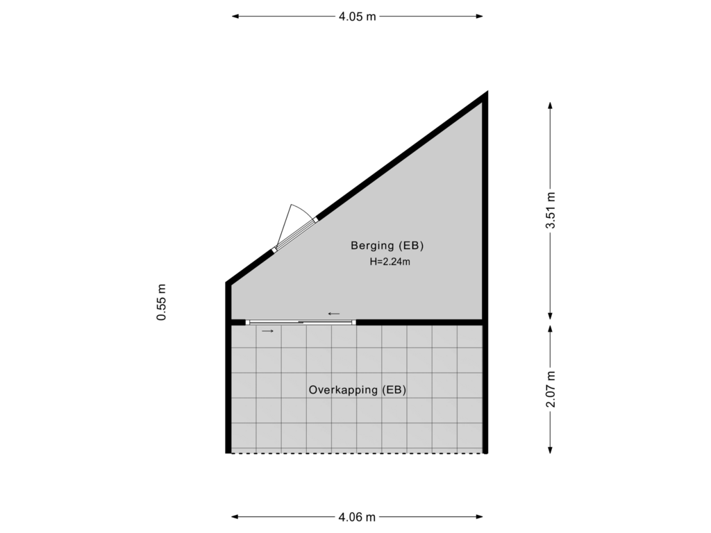 Bekijk plattegrond van Berging van Berg en Dalseweg 221