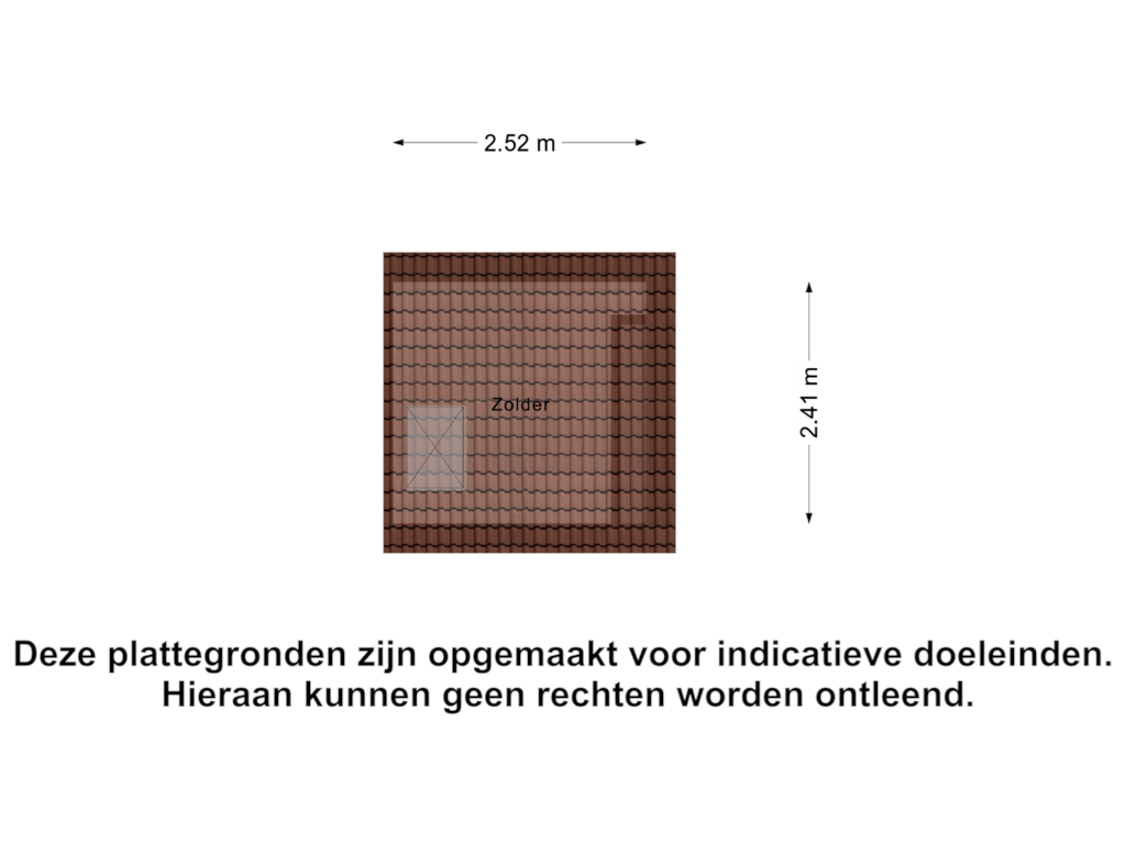 View floorplan of Zolder of Het Oldehof 3