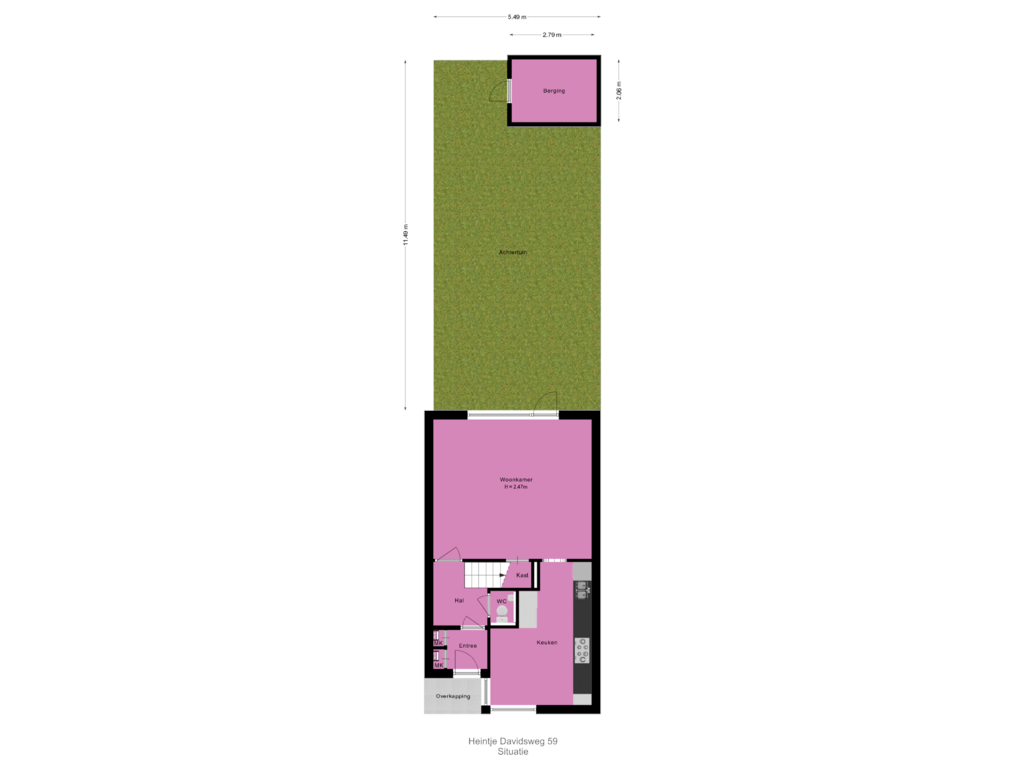 Bekijk plattegrond van Situatie van Heintje Davidsweg 59